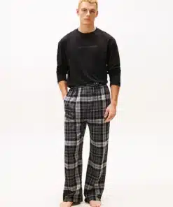 Tommy Hilfiger Essential Flannel Pyjama Bottoms Black Tartan