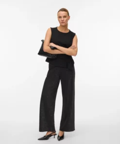 Vmberlin Wide Glitter Pants Black