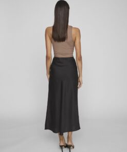 Viellette HW Midi Skirt Black