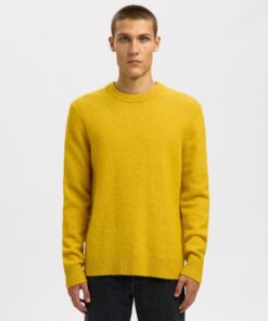 Slhrai Crew Neck Knit Golden Flake