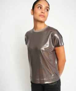 Mos Mosh Nivola Metallic Tee Mockingbird