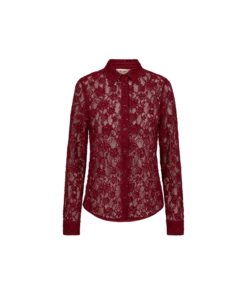 Mos Mosh Kether Lace Sequin Shirt Biking Red