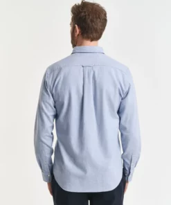 Gant Reg Flannel Melange Shirt Light Blue Melange