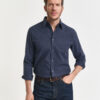 Gant Reg Flannel Melange Shirt Dark Indigo Melange