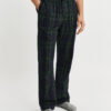 Gant Flannel Check Pants Forest Green