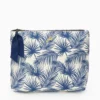 Fenella Smith Mila Washbag Blue Palm