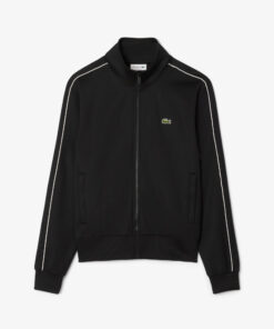 Lacoste Men's Paris Piqué Zip-Up Track Jacket Black