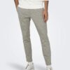 ONSMARK SLIM CHECK PANT GREY