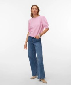 VMDOFFY 2/4 O-Neck Pullover Ga Noos Rose