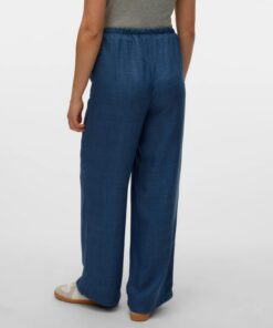 VMMELANEY HW Loose Pant WVN Noos Blue Dark Denim