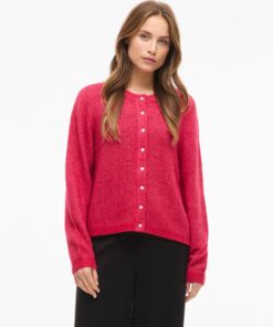 Vilory O-Neck Ls Knit Cardigan Jazzy