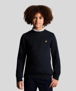 Lyle & Scott Boy's Cotton Crew Neck Jumper Dark Navy