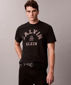Calvin Klein Varsity Logo Graphic Relaxed T-Shirt Black