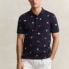 Gant Embroidered Polo Evening Blue