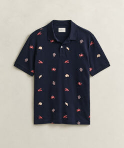 Gant Embroidered Polo Evening Blue
