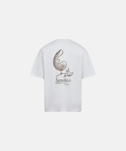 Resteröds T-Shirt with Print Tas Cotton White