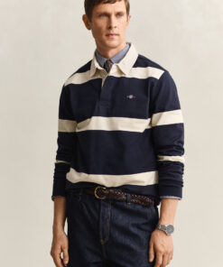 Gant Striped Rugger Evening Blue