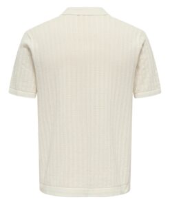 Only & Sons Onsmoon polo knit White Egret