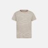 Resteröds T-shirt O-neck Bamboo Viscose Brown Striped