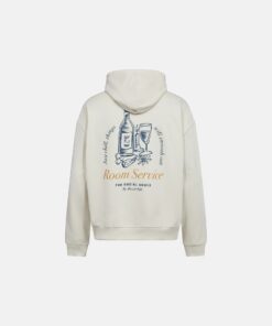 Resteröds Hoodie with Back Print Jay Cotton Off White