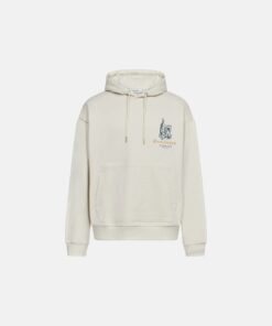 Resteröds Hoodie with Back Print Jay Cotton Off White