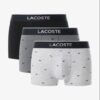 Lacoste 3-Pack Printed Stretch Trunks Black