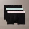 Calvin Klein 3 Pack Relaxed Dart Trunks - Icon Cotton Stretch Black