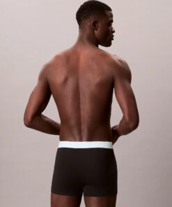 Calvin Klein 3 Pack Relaxed Dart Trunks - Icon Cotton Stretch Black