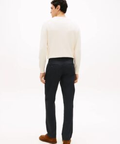 Tommy Hilfiger Denton Micro Print Straight Leg Chinos Navy Blue