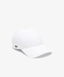 Lacoste Cotton Twill Cap White