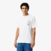 Lacoste Printed Cotton T-shirt White
