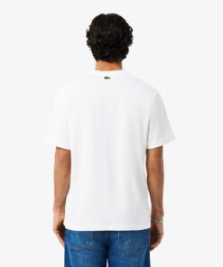 Lacoste Printed Cotton T-shirt White