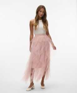 Vero Moda VMeve Tull Long Skirt Rose Elegance
