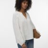 Vero Moda VMNatali Emb Top Snow White