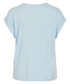 Vila Viellette Satin Top Nantucket Breeze