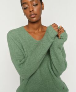 Mos Mosh MMThora V-Neck Knit Turf Green