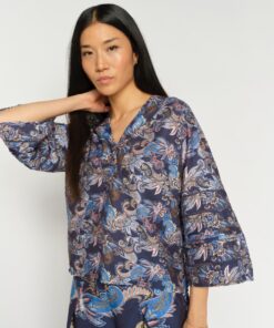 Mos Mosh MMAleysa Paisley Blouse Crown Blue