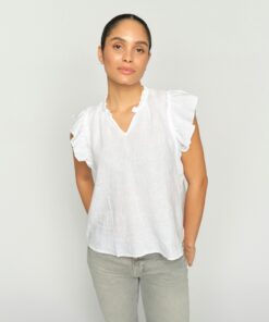 Mos Mosh MMTea Linen Blouse White