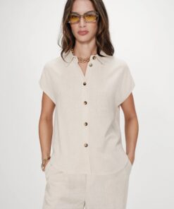 Grace & Mila Linen Shirt Perez Sable