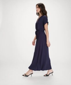 Grace & Mila Long Wrap Dress Pollen Marine