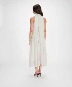 Grace & Mila Long Polka Dot Dress Valoria Ivoire