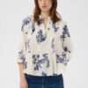Part Two AlettaPW Blouse Blue Shadow Flower