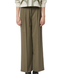 Comma, Wide Leg Long Trousers Olive