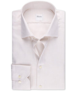 Stenström Light beige Checked Twill Shirt