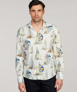 Stentröm White Patterned Linen Shirt