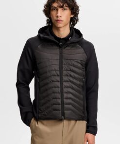 J. Lindeberg Heyden Quilt Hybrid Hood Black