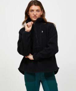 Peak Performance NatureRush Pile Half Zip Women Black