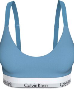 Calvin Klein Lift Bralette Icon Cotton Modal Blue Descent