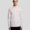 Lyle & Scott Stripe Oxford Shirt Pink Grapefruit White