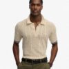 Superdry Knitted Texture S/S Polo Oatmeal Beige